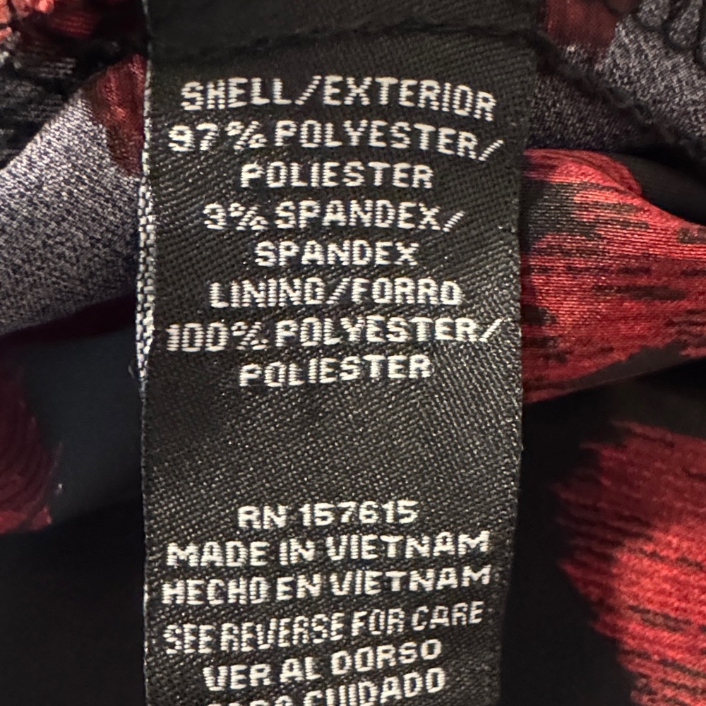 Chetta B Black Maxi Dress with Red Floral Print - Picture 9 of 9